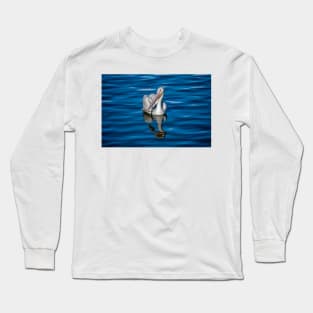 Single American White Pelican Long Sleeve T-Shirt